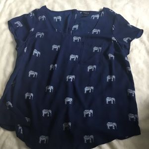 Torrid blue elephant top